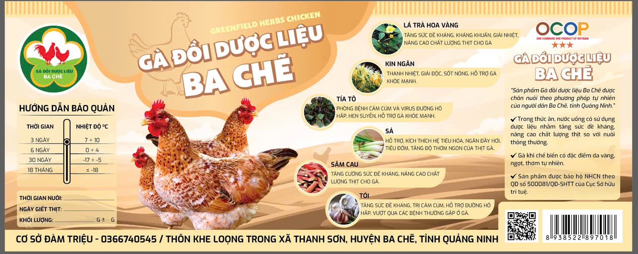 Gà đồi dược liệu Ba chẽ